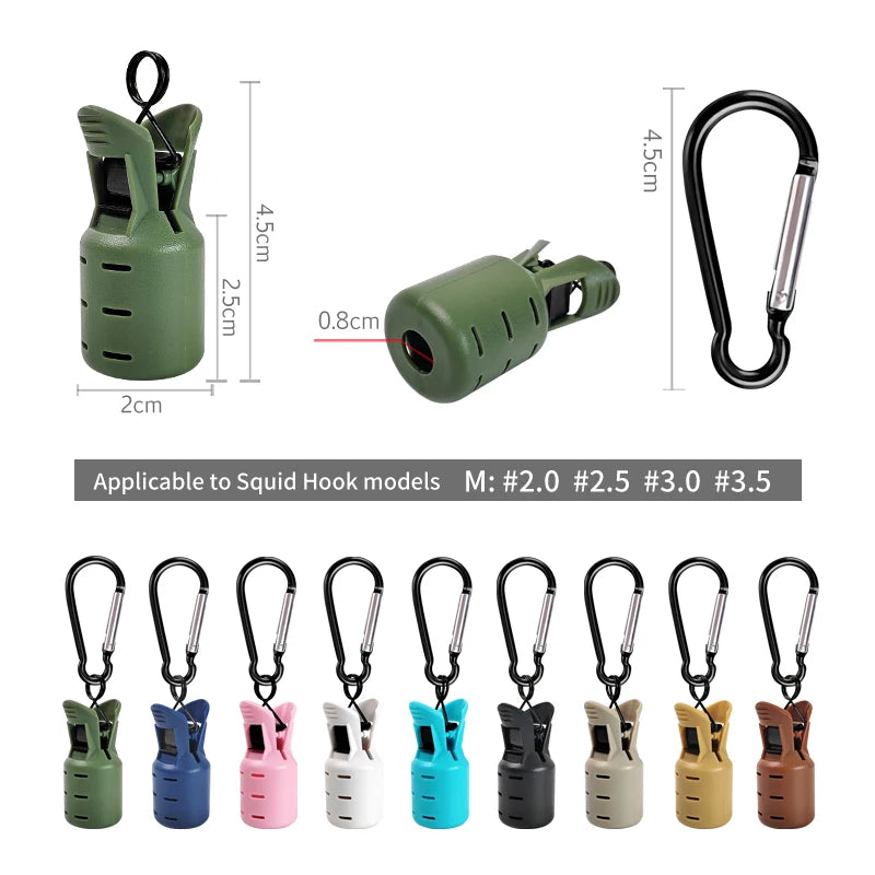 New Squid Jig Bait Protector Kit Size M 6pcs Webfoot Octopus Egi Hooks