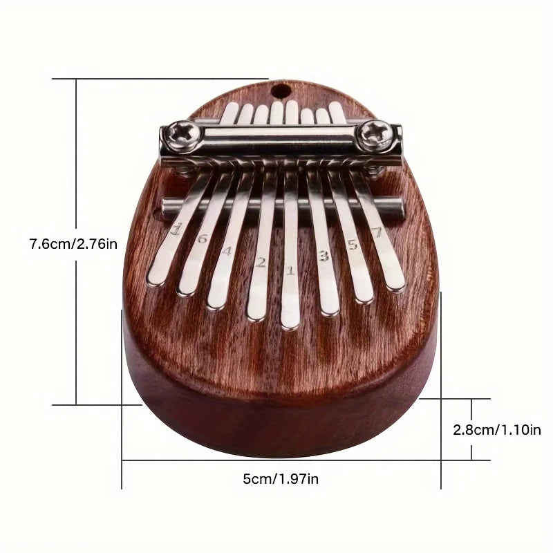 Mini Kalimba 8 Key Thumb Piano 1 Pack Water Drop Style Cute Instrument