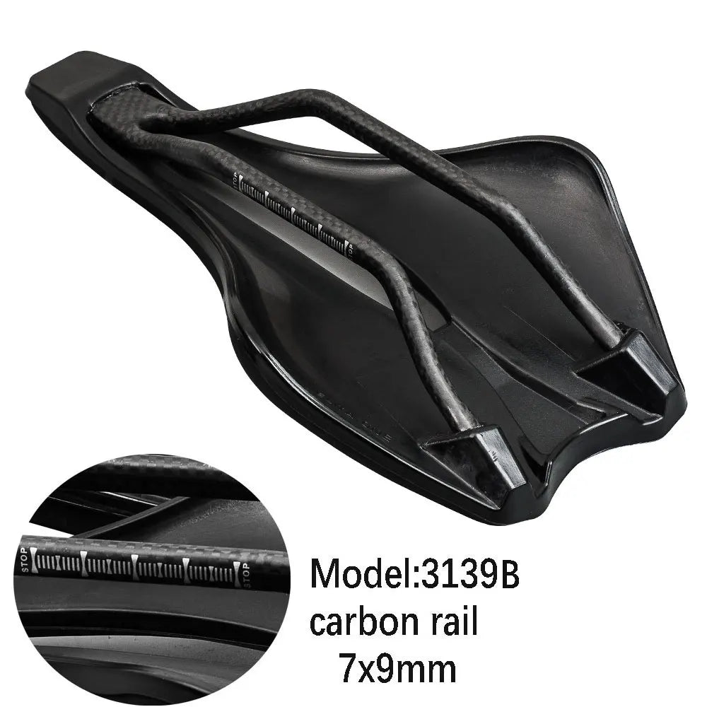 ELITAONE Mountain/Road Bike Saddle 245x139mm UD Carbon Bare Carbon