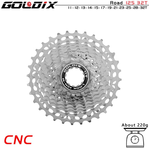 GOLDIX Ultralight CNC Road Bike Cassette 11/12 Speed k7 11S 12S