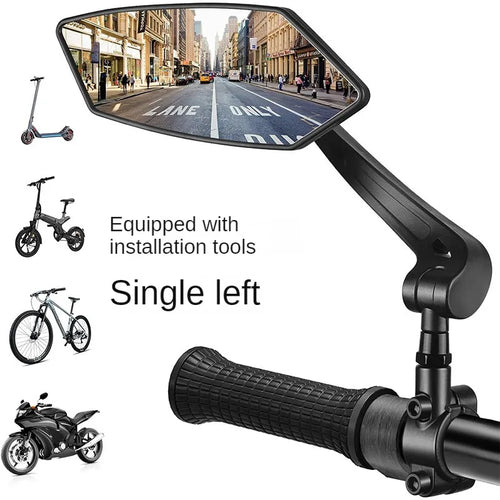 DOMEN Bicycle Rearview Wide-Angle Mirror Cycling 360° Rotate Road Bike