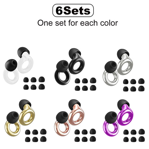 HUAK High-Fidelity Ear Plugs - 8 Ear Tips in XS/S/M/L - Reusable