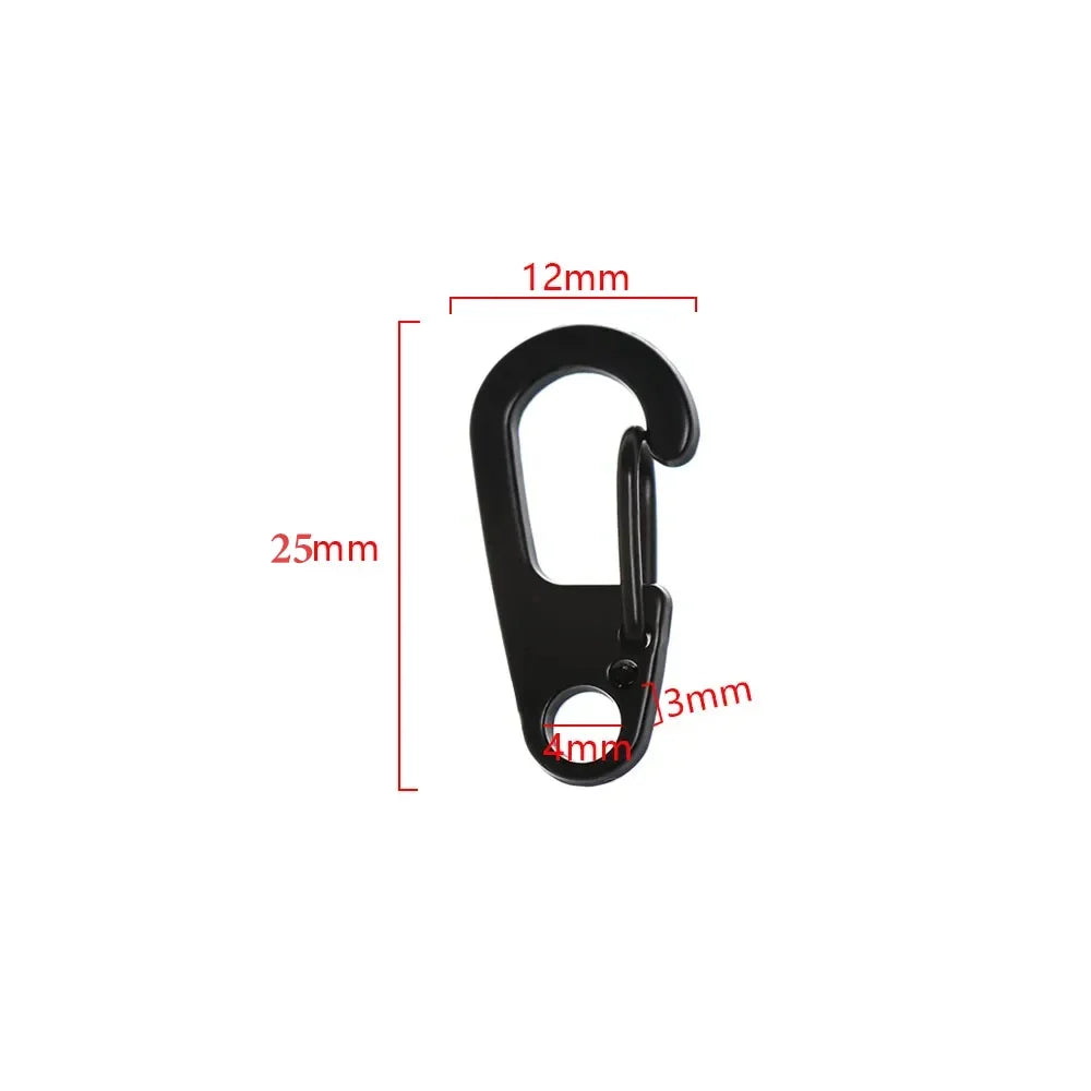 4/10Pcs Carabiner D-Ring Key Chain Spring Clips Mini Aluminium Alloy