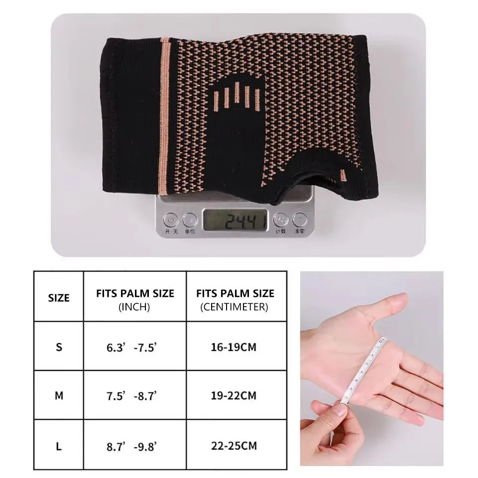GETINFIT 1Pcs Breathable Wrist Support Copper Contained Nylon Knit