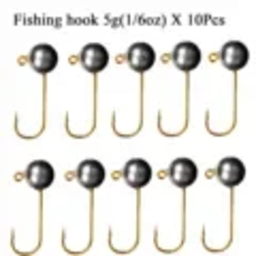 10pcs/lot Micro Jig Head Fishing Hook 1g-5g Ice Fishing Hook Mini