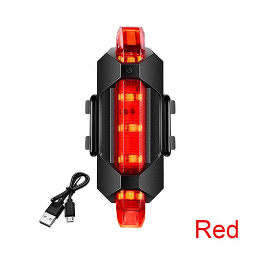 USB Rechargeable Bike Light Front Light Red Taillight Easy to Install