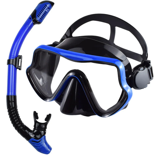 Scuba Diving Mask Snorkel Set For Adults Tempered Glass Professional