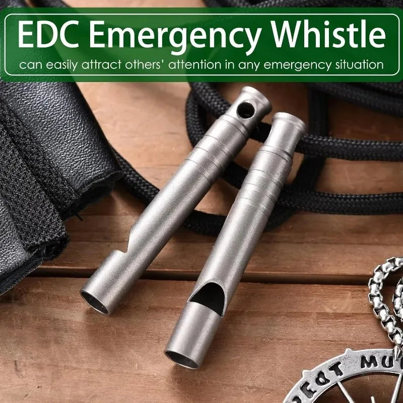 Titanium Whistle Emergency Whistle With Lanyard Safety Survival