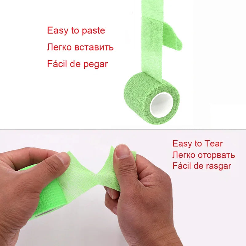 10 pcs Colorful Sports Self Adhesive Elastic Bandage Wrap Tape For