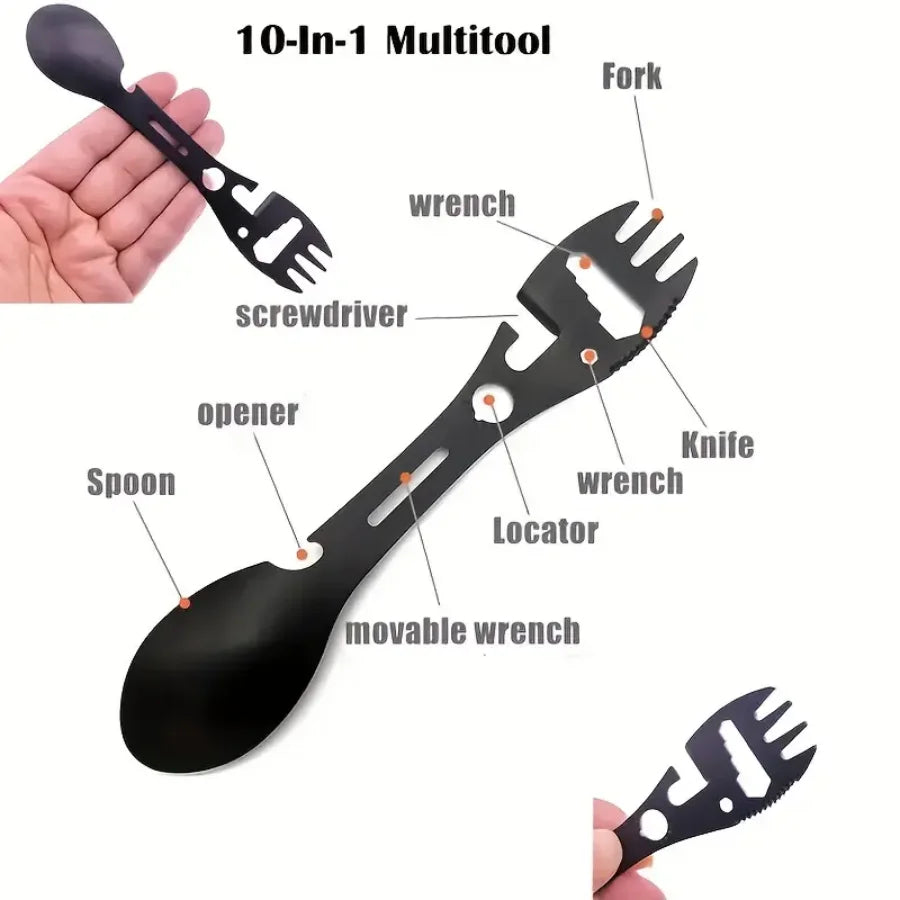 Outdoor Fork Spoon Versatile Outdoor Camping Tool Lightweight Fork