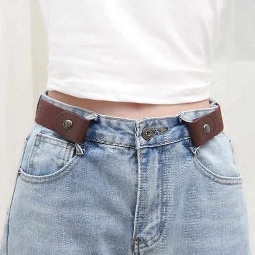 Simple And Fashionable Women'S Belt Elastic Lazy Men'S Belt Woven