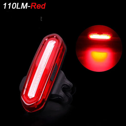 USB Rechargeable LED Cycling Bike Warning Light Mountain Bicycle