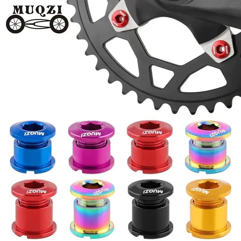 MUQZI 4/5PCS Chainring Bolts Single Double Chainring Screws Mountain
