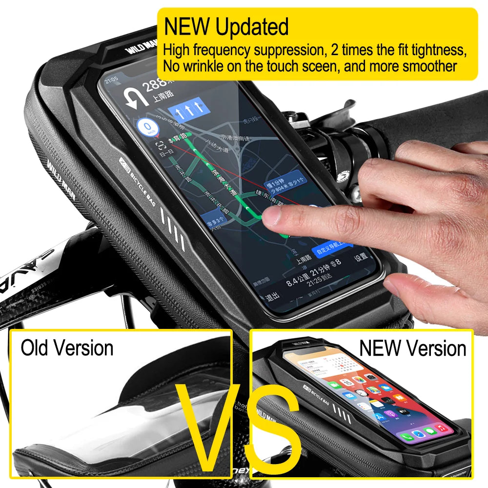 New Bike Phone Holder Bag Case Waterproof Cycling Bike Mount 6.9in