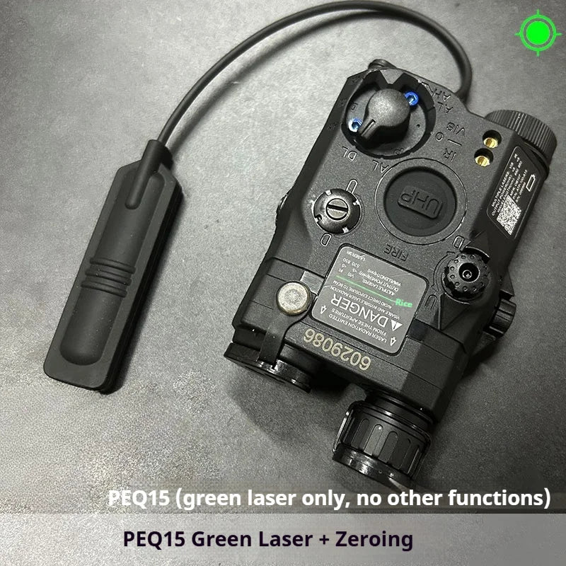 Tactical Airsoft PEQ-15 PEQ15 LA5C Red Dot Green Blue IR Fill Light