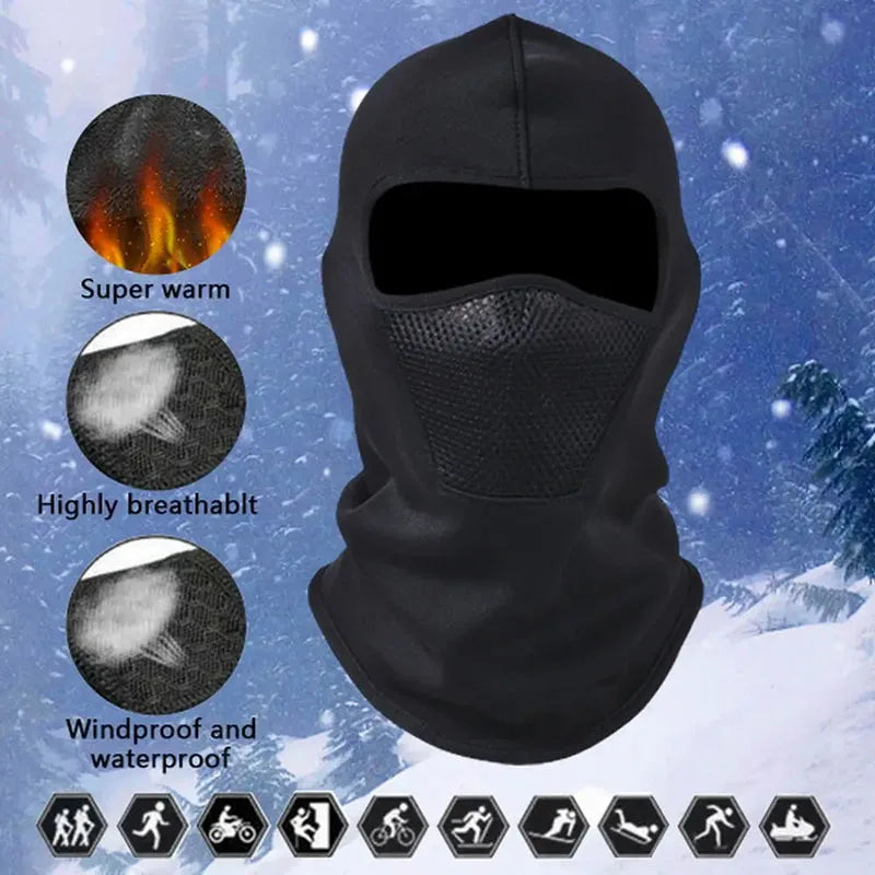 Winter Velvet Mesh Riding Hat Motorcycle Balaclava Hat Outdoor Skiing