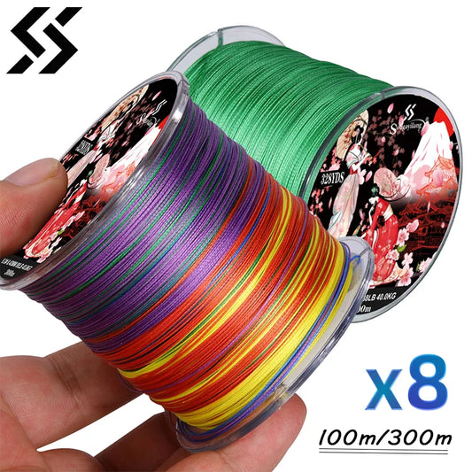 Sougayilang 8 Strands Braided Fishing Line 100M 300M Multifilament