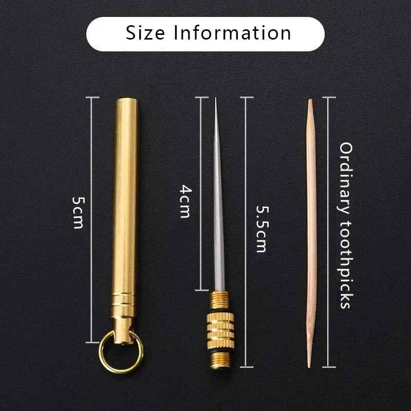 Titanium Outdoor EDC Portable Multi-Purpose Toothpick Bottle Fruit