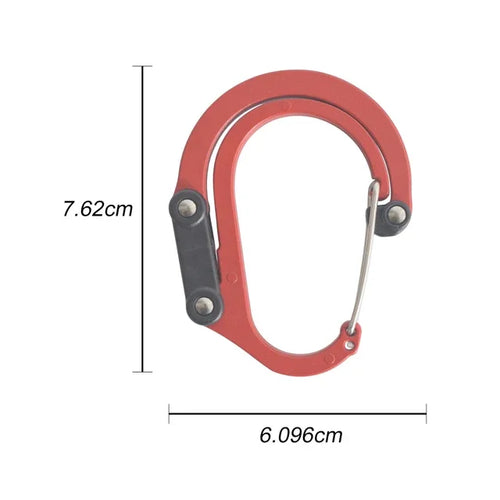 Camping Hybrid Gear Clip Carabiner Rotating Hook Clip Non-Locking