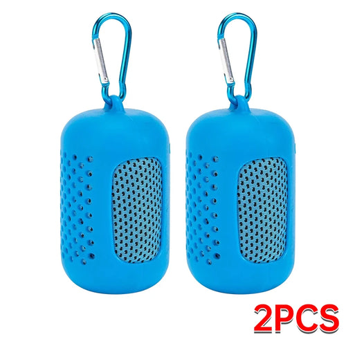 Outdoor Towel Round Silicone Wrapped Ice Towel Soft Breathable Cool