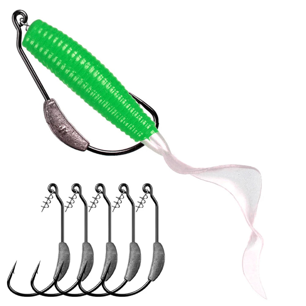 Jig Crank Head Barbed Hook 2g 3g 5.25g 7g Soft Lure Worm Offset