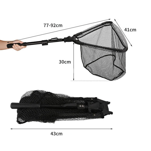 190cm 92cm 55cm Telescopic Landing Net Folding Fishing Pole Extending
