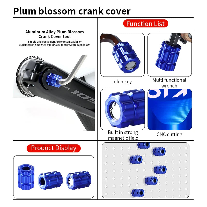 Magnetic Bicycle Crank Installation Tool for Removing and Installing