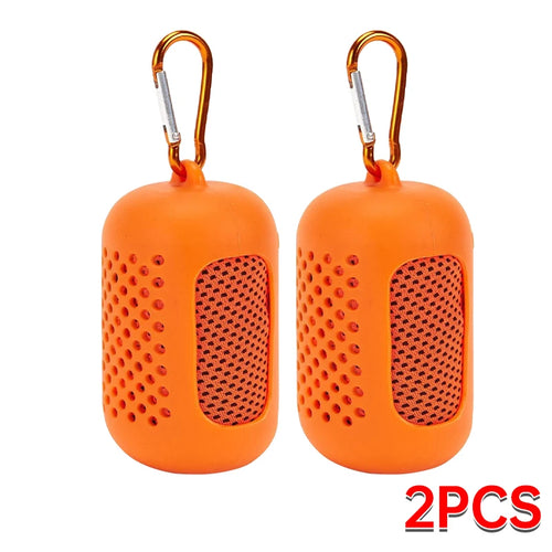 Outdoor Towel Round Silicone Wrapped Ice Towel Soft Breathable Cool