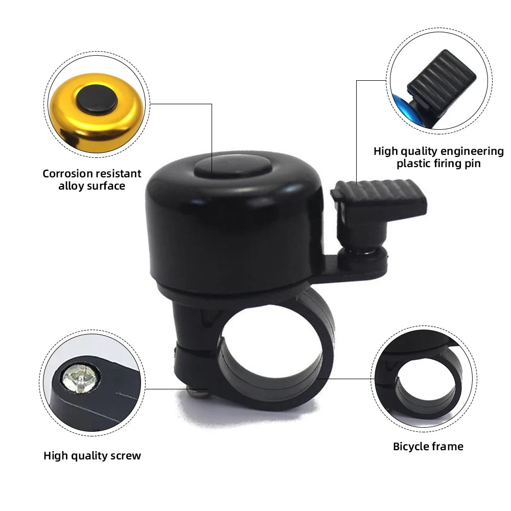 MTB Bicycle Bell Aluminum Alloy Bike Safety Warning Alarm Horn Easy to