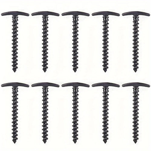 10 Pcs/Pack Outdoor Camping Tent Pegs Ground Nails Screw Anchor Stakes