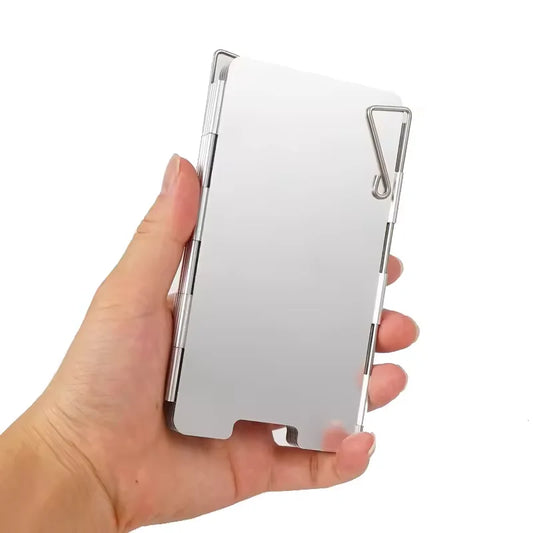 Outdoor Stove Wind Shield Camping Windscreen 9 Plates Foldable Gas