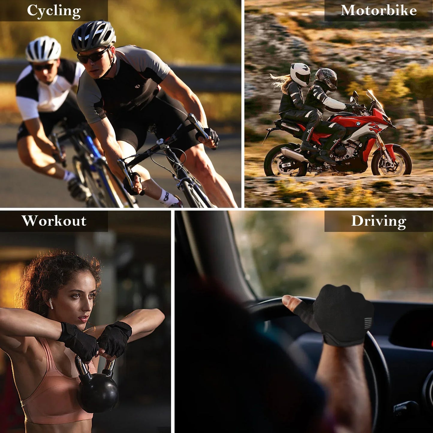 YKYWBIKE Cycling Gloves MTB Bike Gloves Sports Half Finger Sports