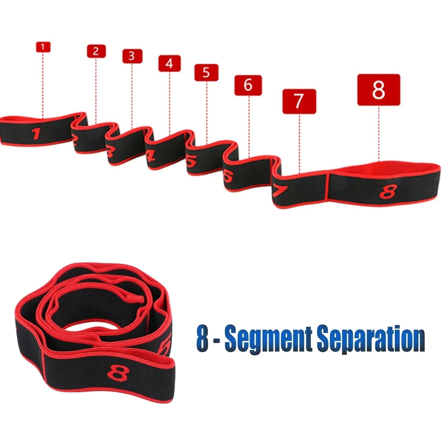 4*90cm Yoga Elastic Stretch Belt Fitness Resistance Band Exercise Pull