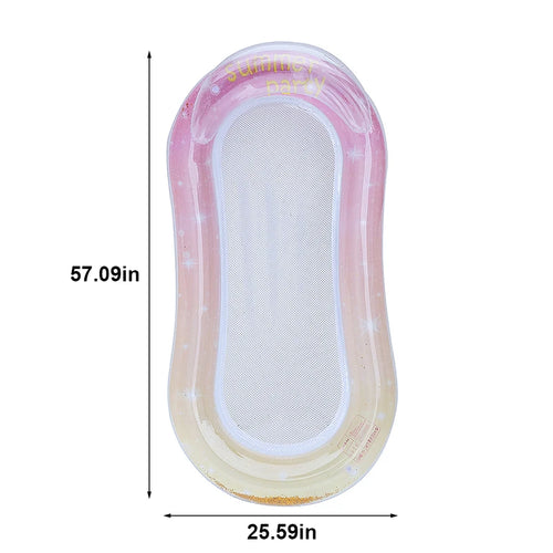 Rooxin Inflatable Water Hammock Floats Bed Swim Ring Tube Swimming