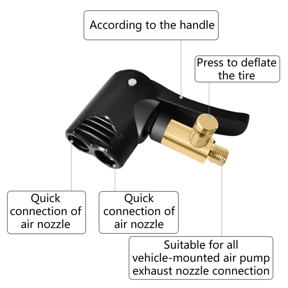 Bicycle air nozzle Brass Portable Inflatable Pump Bike Tire Air Chuck