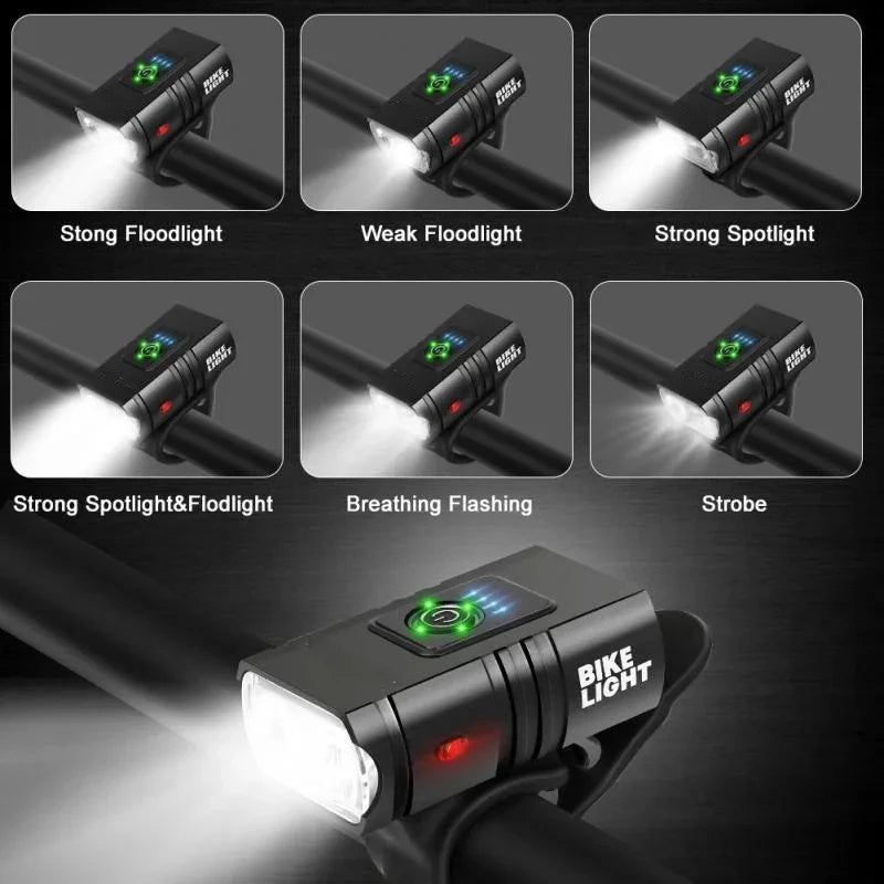 1000LM Bike Light Headlight T6 Bicycle Flashlight LED USB Rechargeable