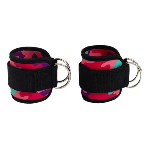 2PCS Ankle Straps Cable Double D-Ring Ankle Cuffs For Gym Workouts