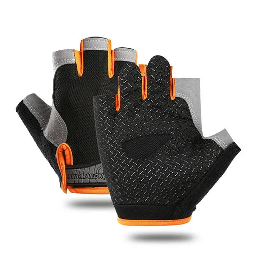 Half Finger Outdoor Cycling Anti Slip Anti Sweat Men Women Half Finger
