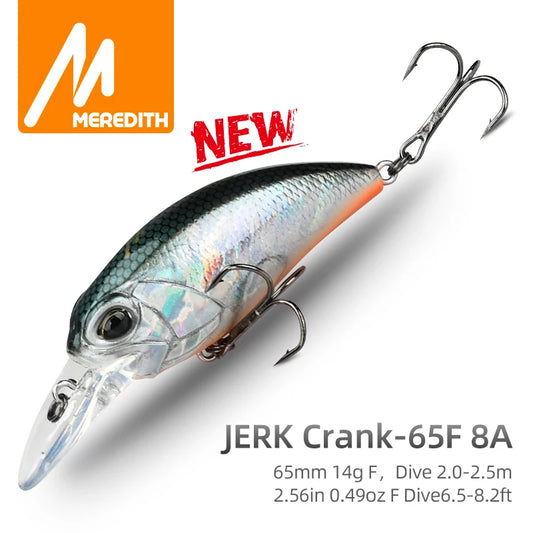 MEREDITH JERK CRANK M65 Floating 14g Hot Model Fishing Lure Hard Bait