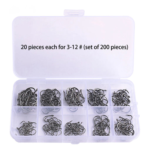 1000PCS Fishing Hooks Set High Carbon Steel Sharp Durable Barbed