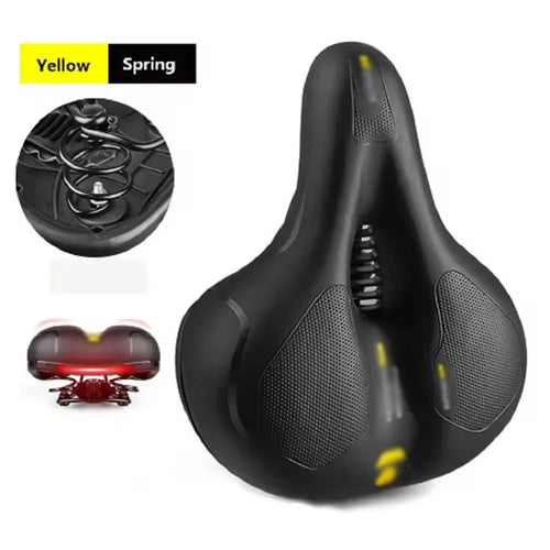 Reflective Shock Absorbing Hollow Bike Saddle MTB Bicycle Seat
