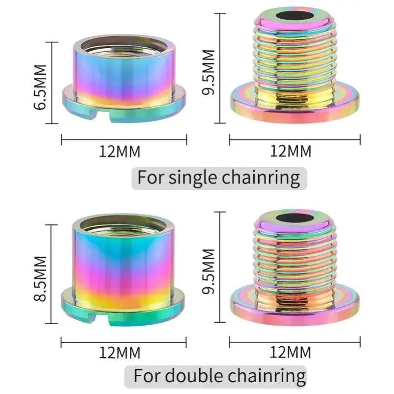 MUQZI 4/5PCS Chainring Bolts Single Double Chainring Screws Mountain
