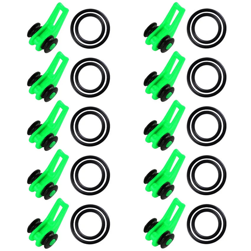 10pcs/lot Fishing Rod Pole Hook Keeper - Securely Silicone Ring Iso