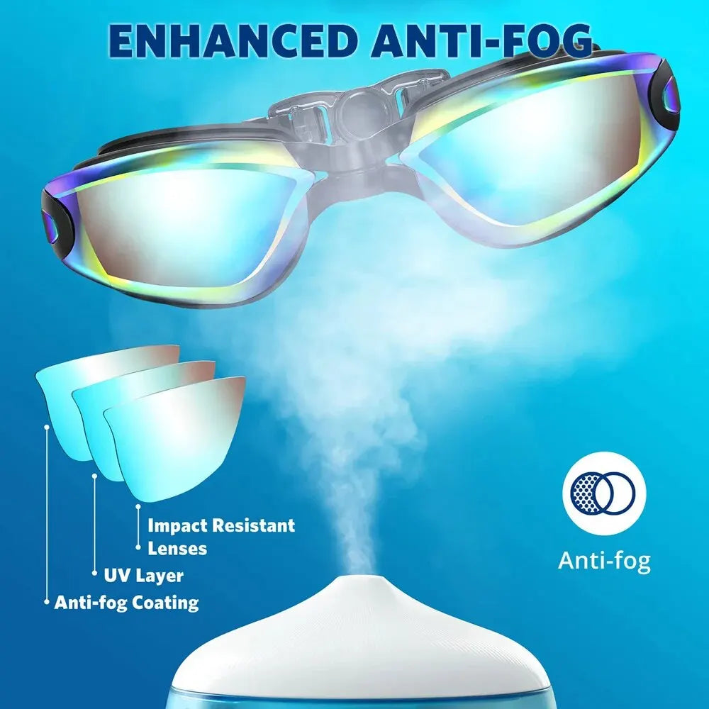 Swimming Goggles Professional Waterproof Swim Eyewear Glasses Anti-fog