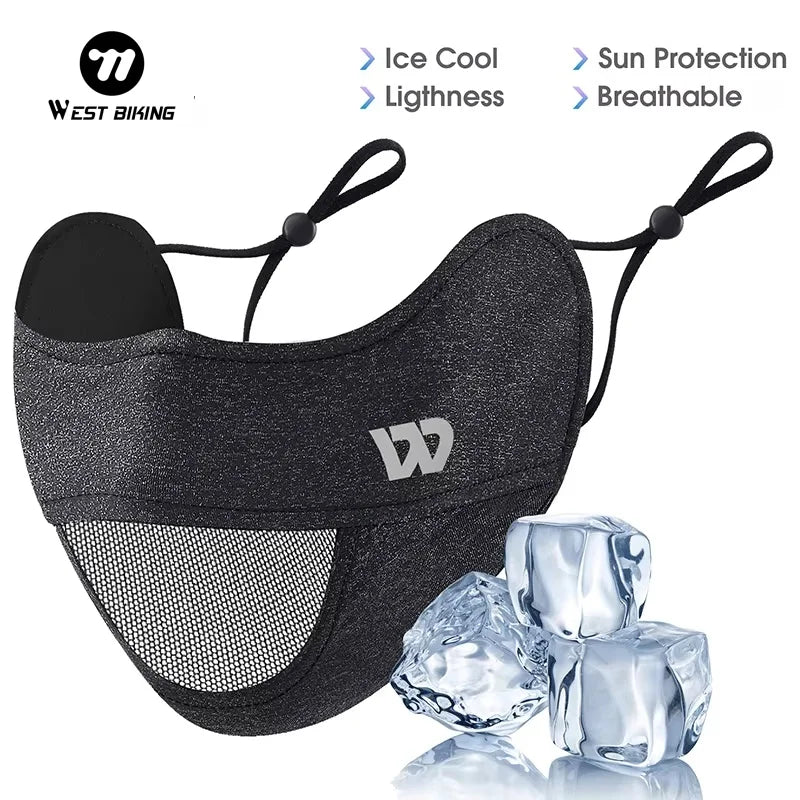 WEST BIKING Summer Ice Silk UV Protection Mask Breathable Outdoor