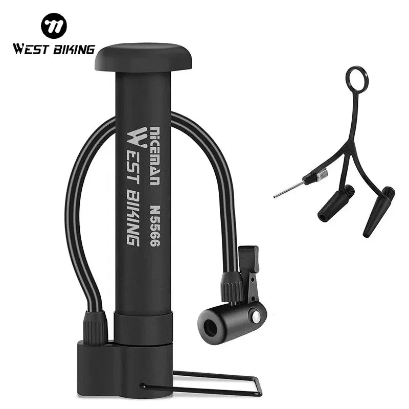 WEST BIKING MTB Bicycle Pump 80 PSI Bike Manual Air Pump Balloon Tire