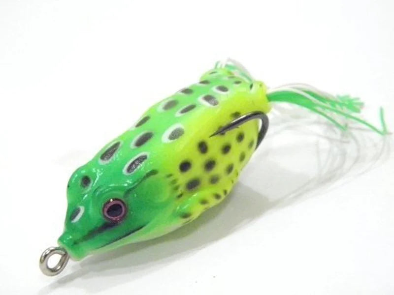 5Pcs Fishing Soft Toad Frogs Bass Fishing Lure Baits Hollow Body Water