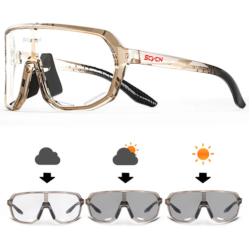 SCVCN Outdoor Sport Bike Photochromic Sunglasses Men Women bicycle MTB