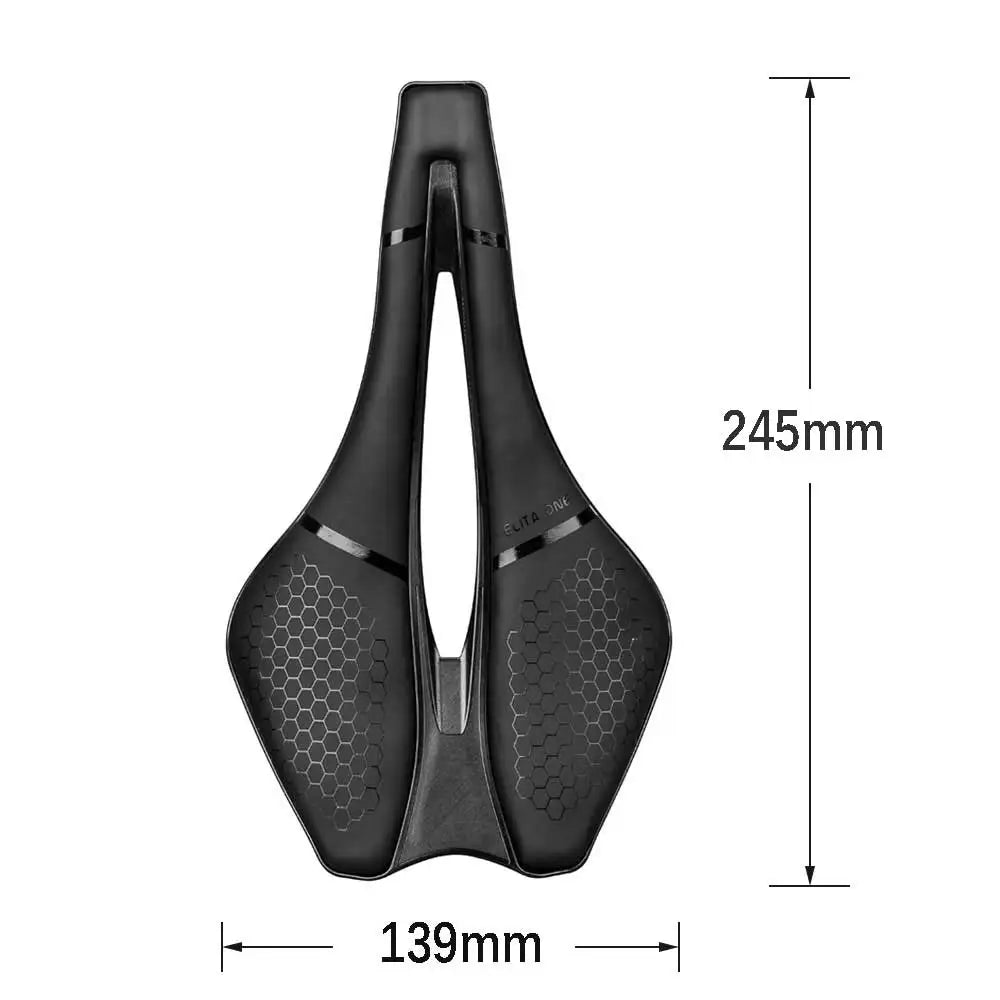 ELITAONE Mountain/Road Bike Saddle 245x139mm UD Carbon Bare Carbon
