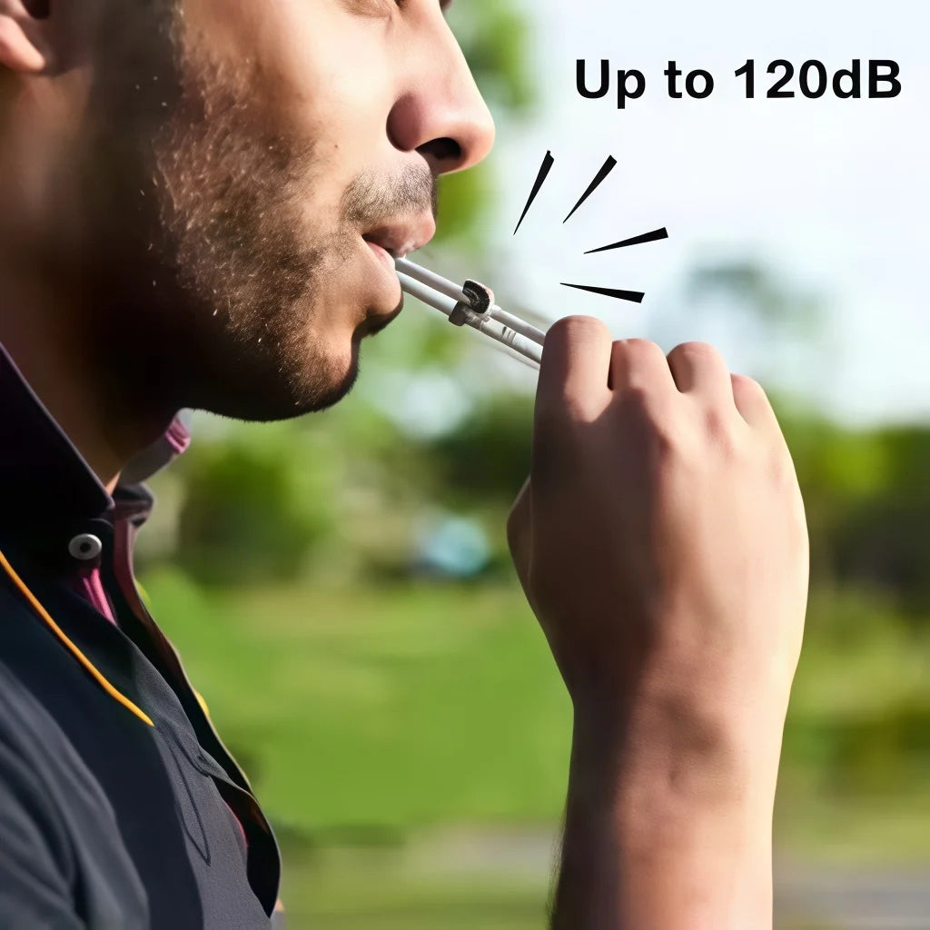 Titanium Emergency Survival Whistle with Lanyard - Ultralight Safety